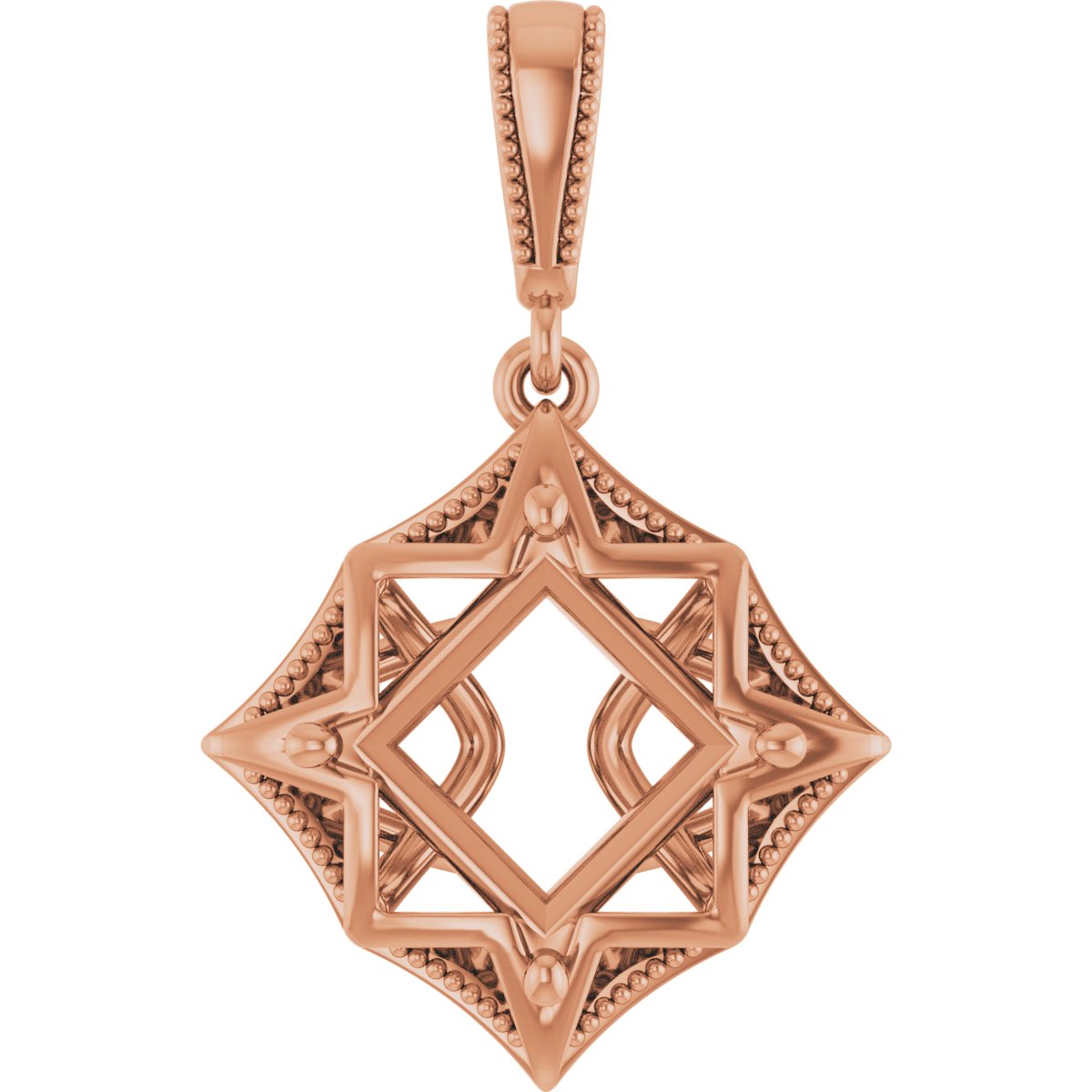 Beaded Solitaire Pendant