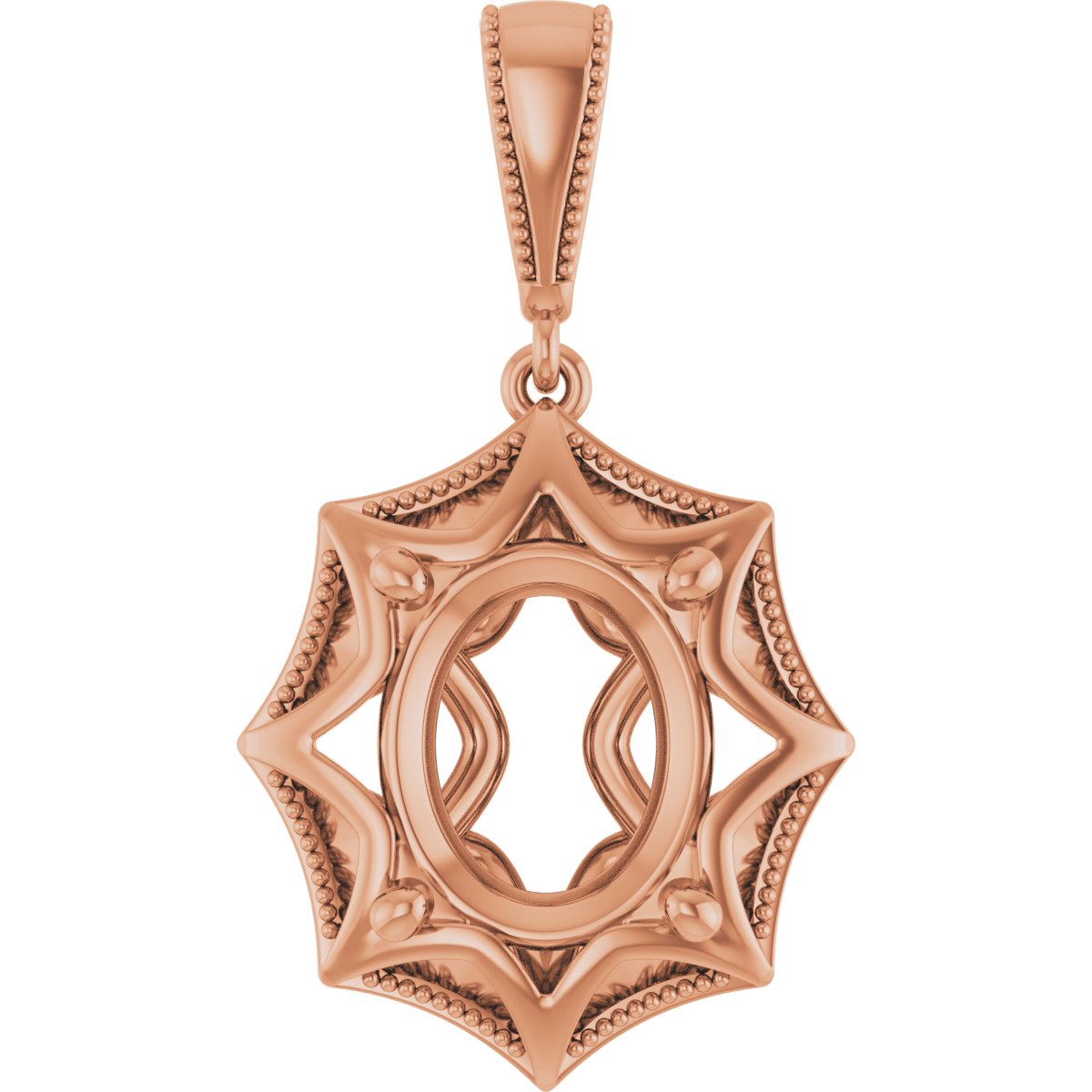 Beaded Solitaire Pendant