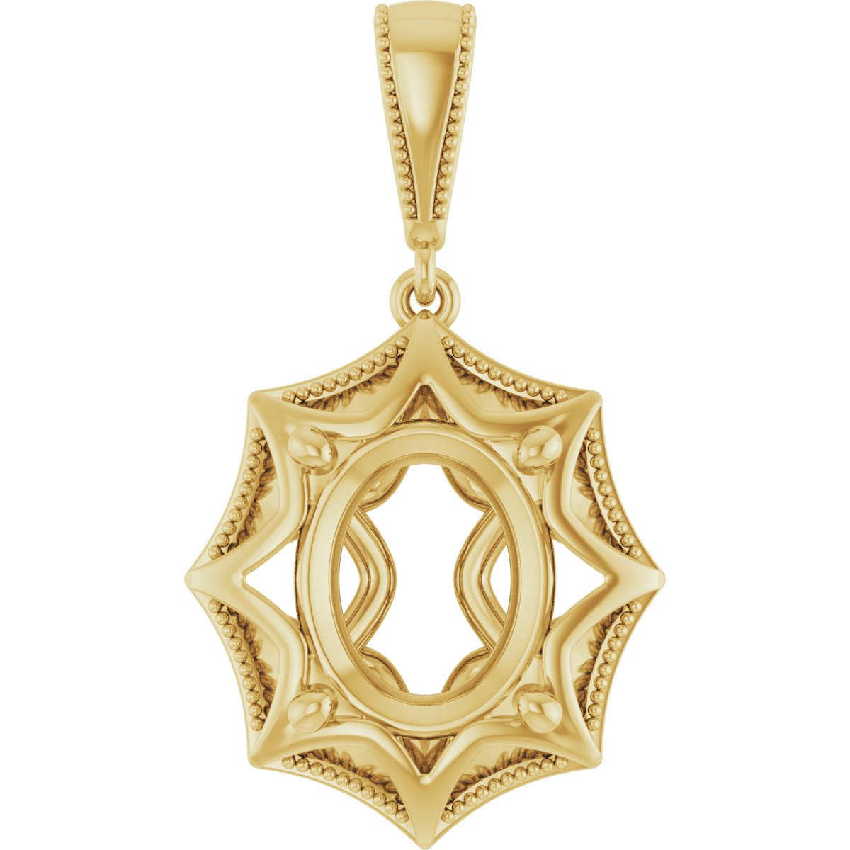 Beaded Solitaire Pendant