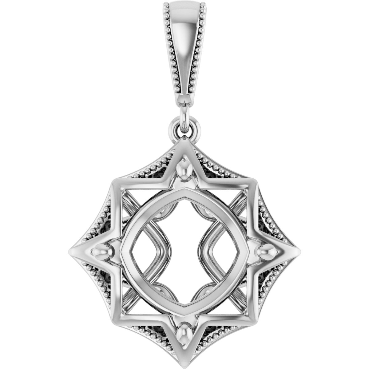 Beaded Solitaire Pendant