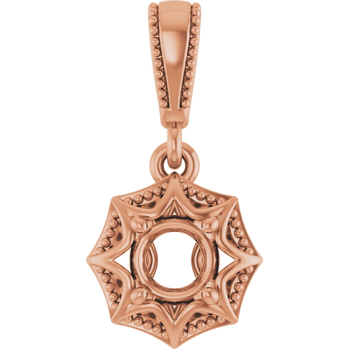 Beaded Solitaire Pendant