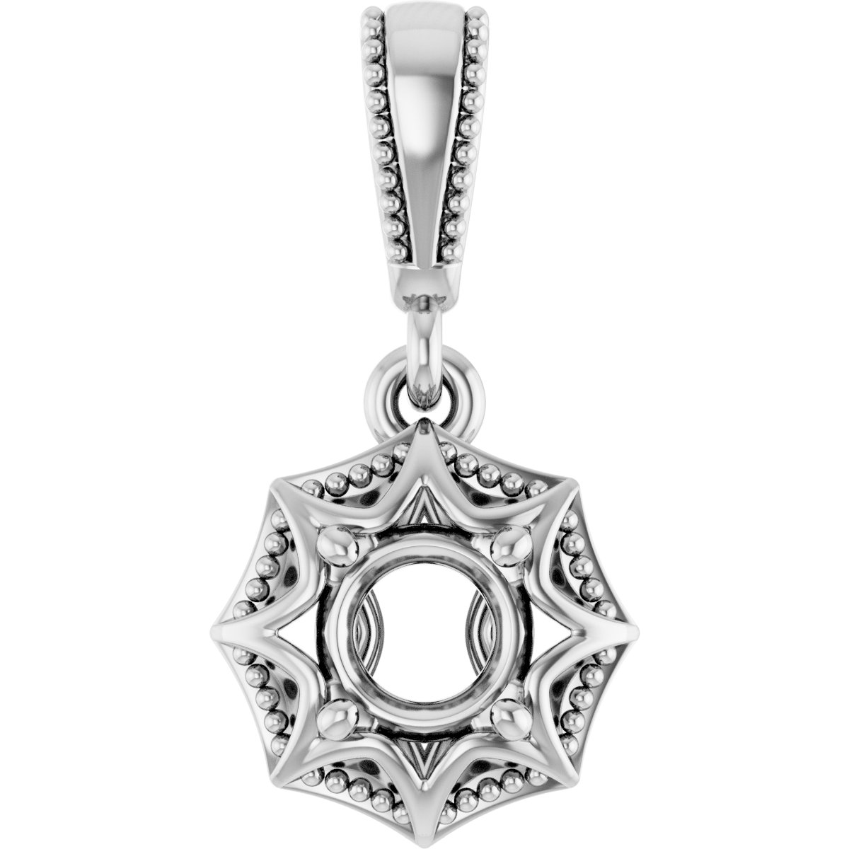Beaded Solitaire Pendant