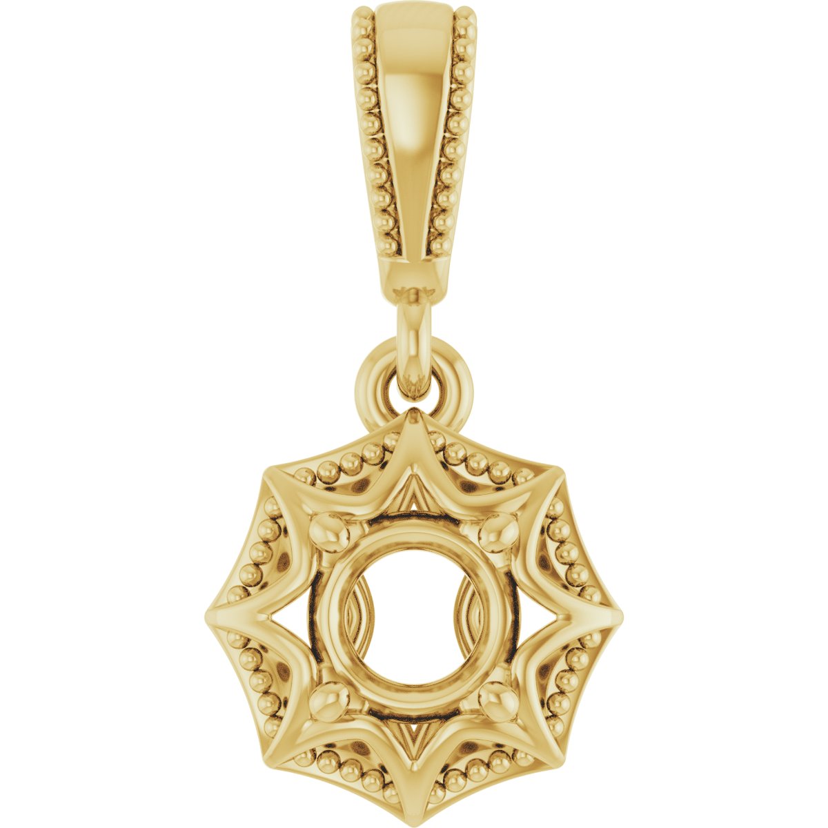 Beaded Solitaire Pendant