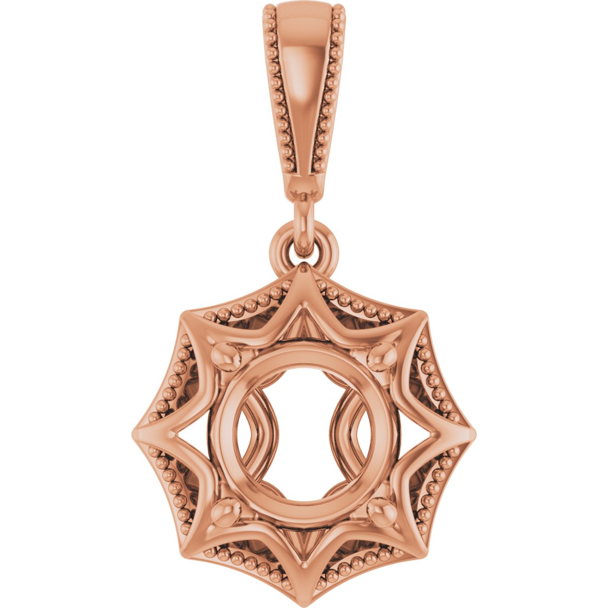 Beaded Solitaire Pendant
