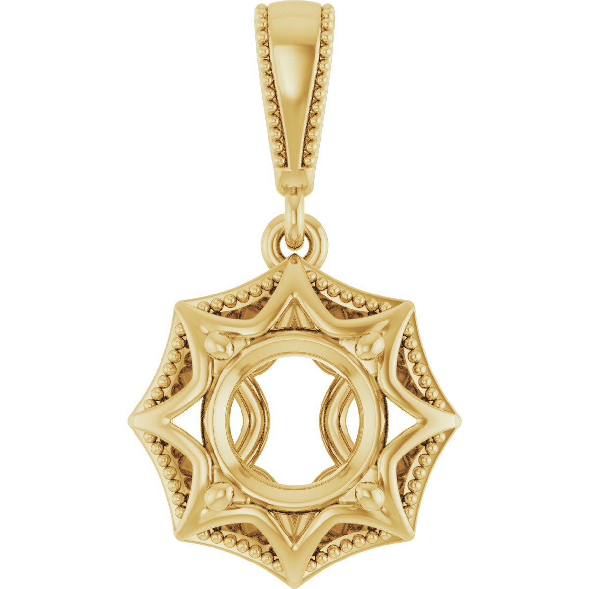 Beaded Solitaire Pendant