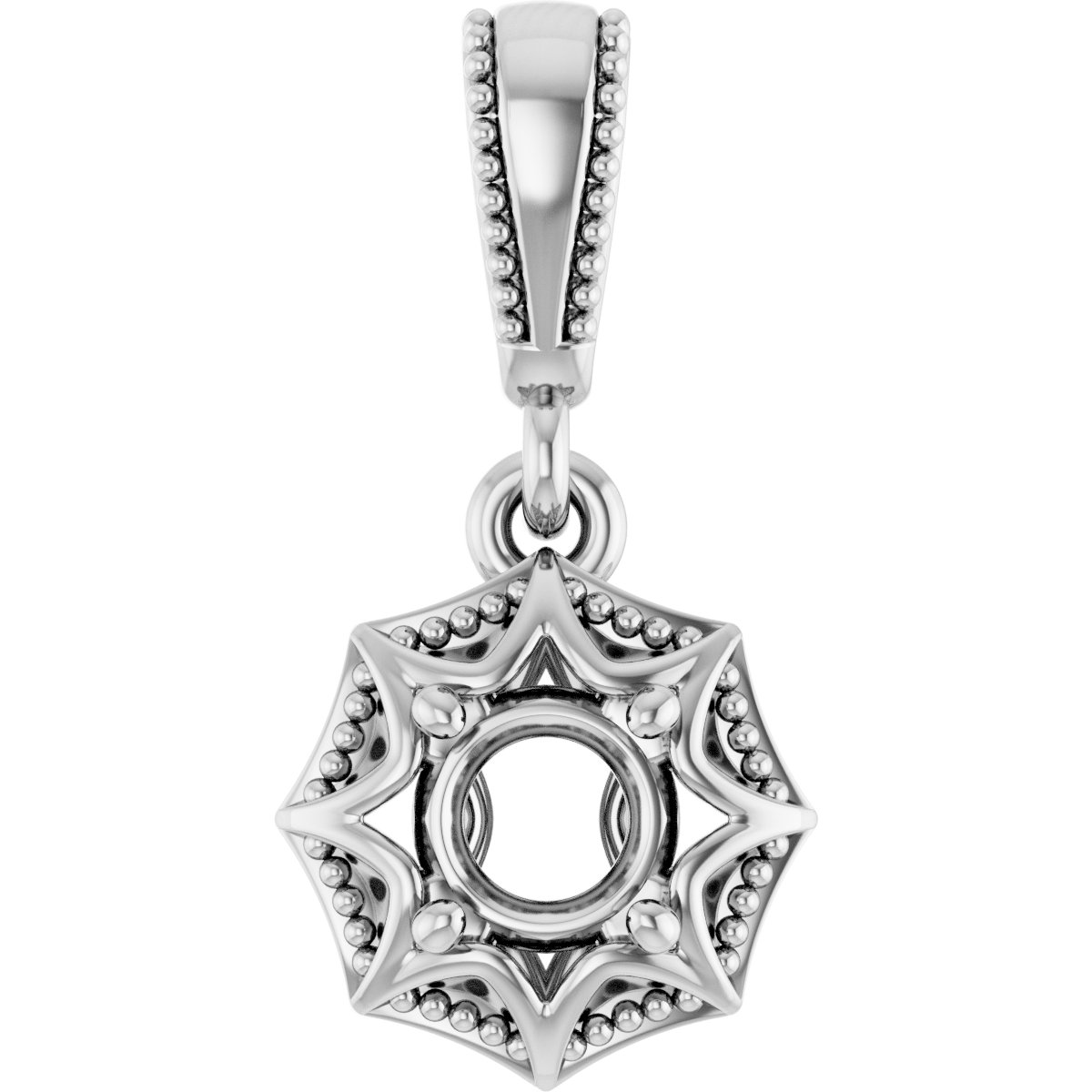 Beaded Solitaire Pendant