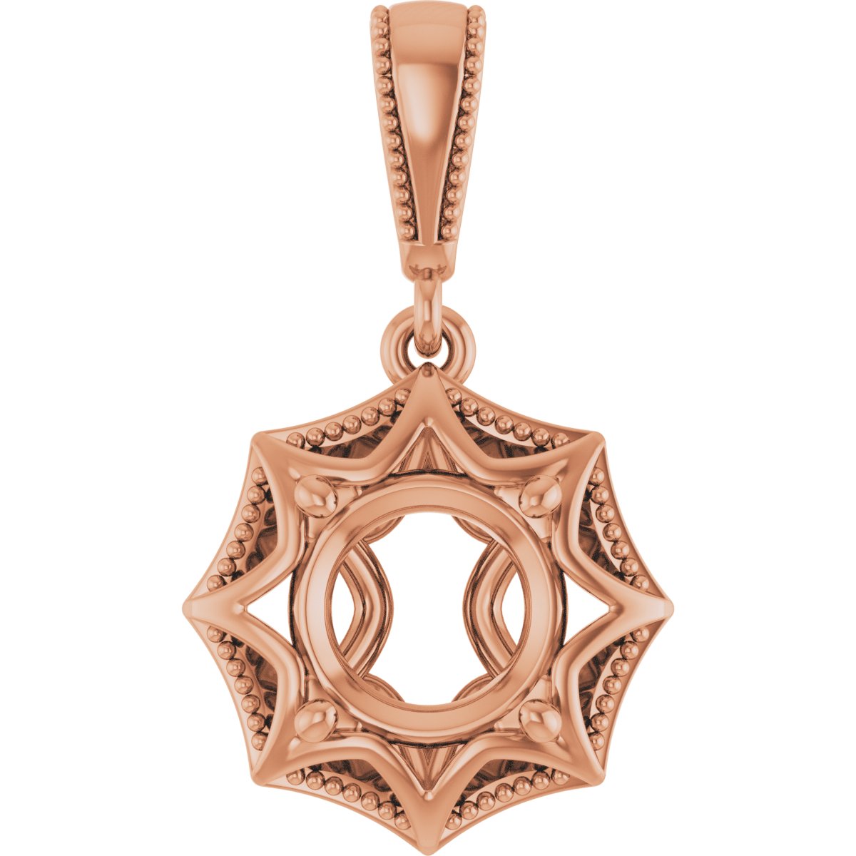 Beaded Solitaire Pendant