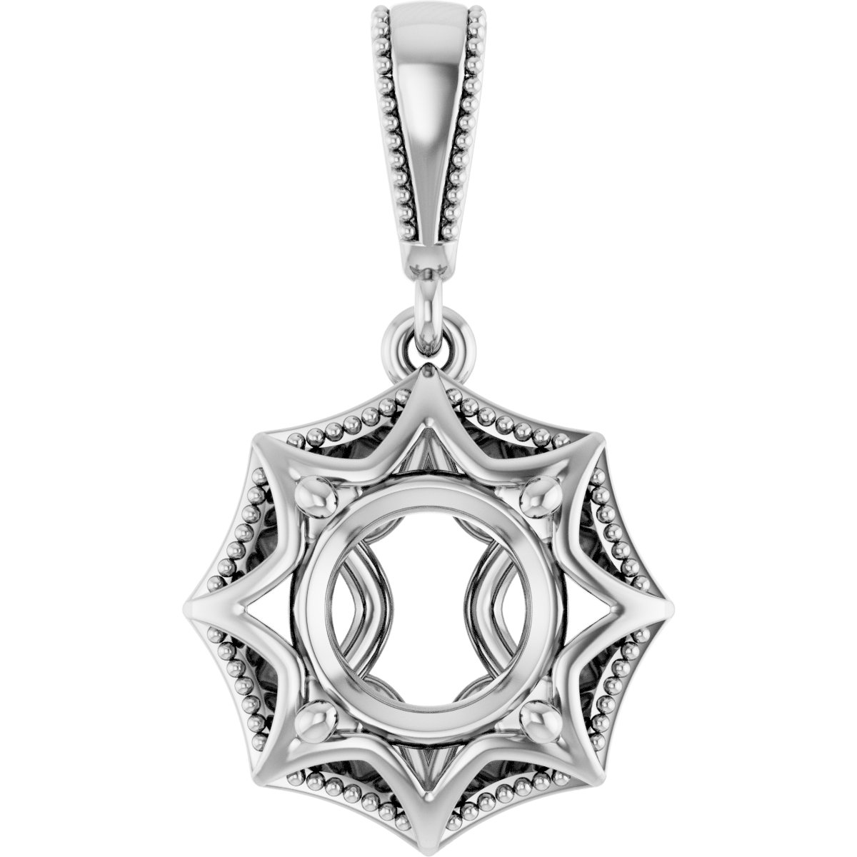 Beaded Solitaire Pendant