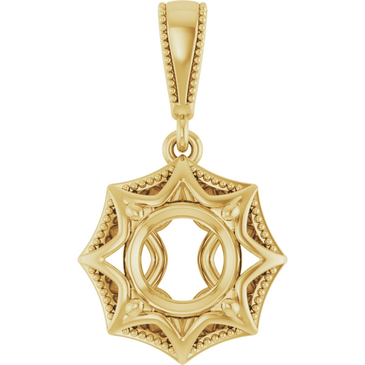 Beaded Solitaire Pendant