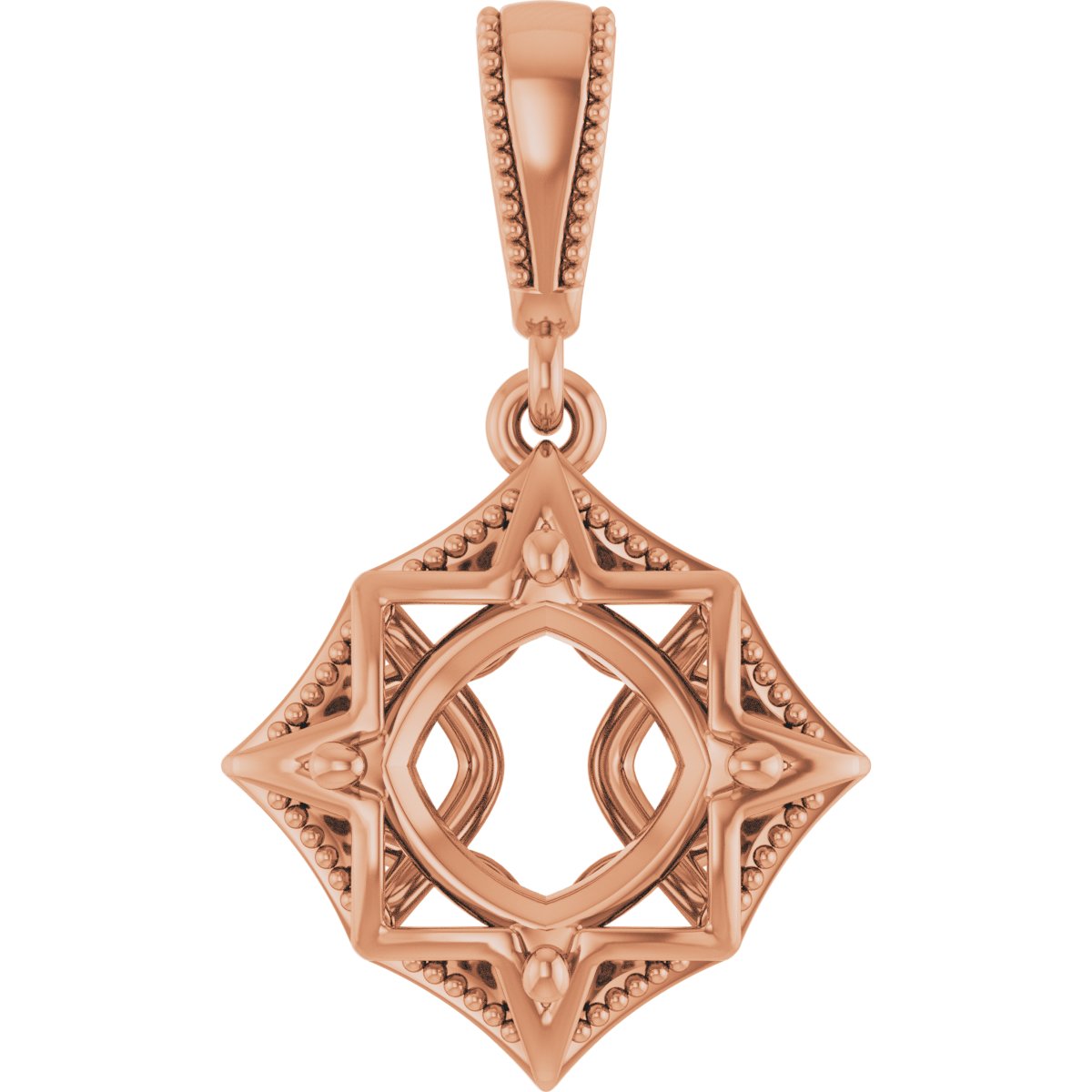 Beaded Solitaire Pendant
