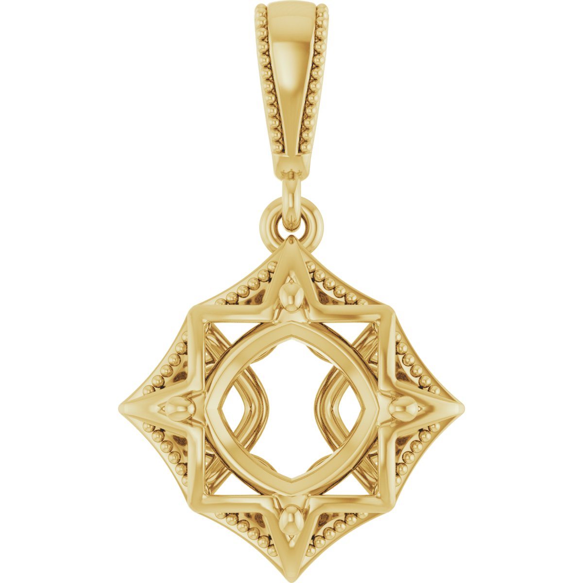 Beaded Solitaire Pendant
