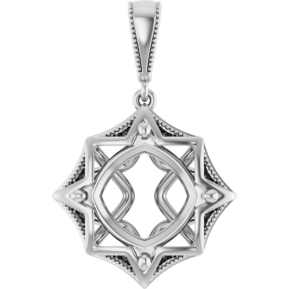 Beaded Solitaire Pendant