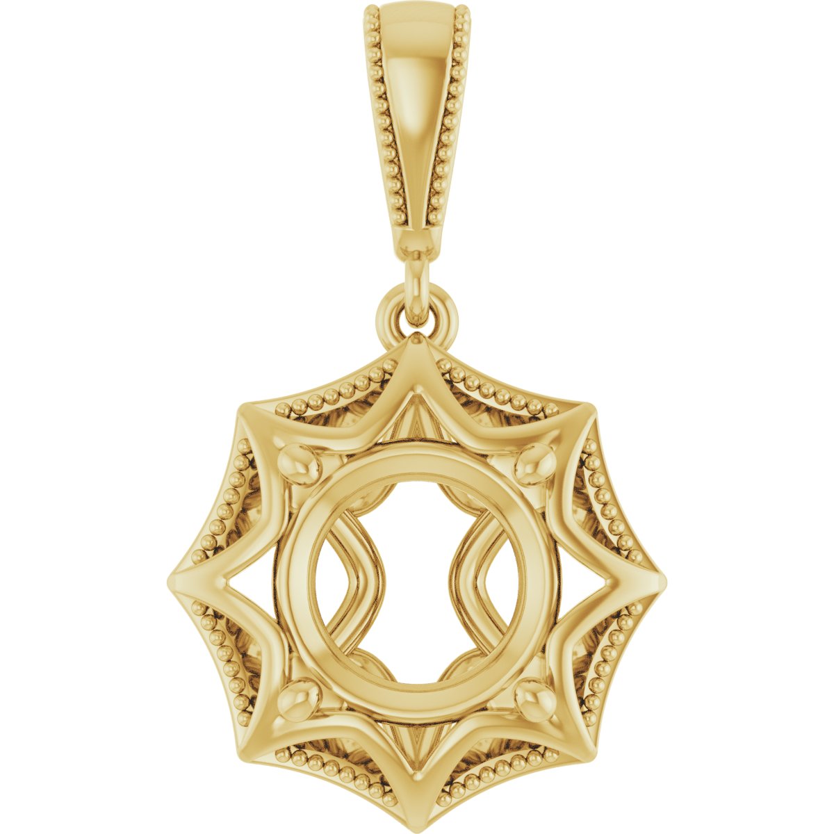 Beaded Solitaire Pendant