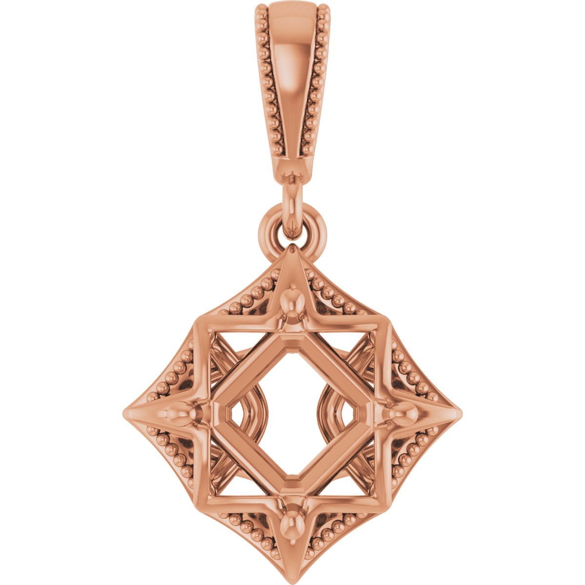 Beaded Solitaire Pendant