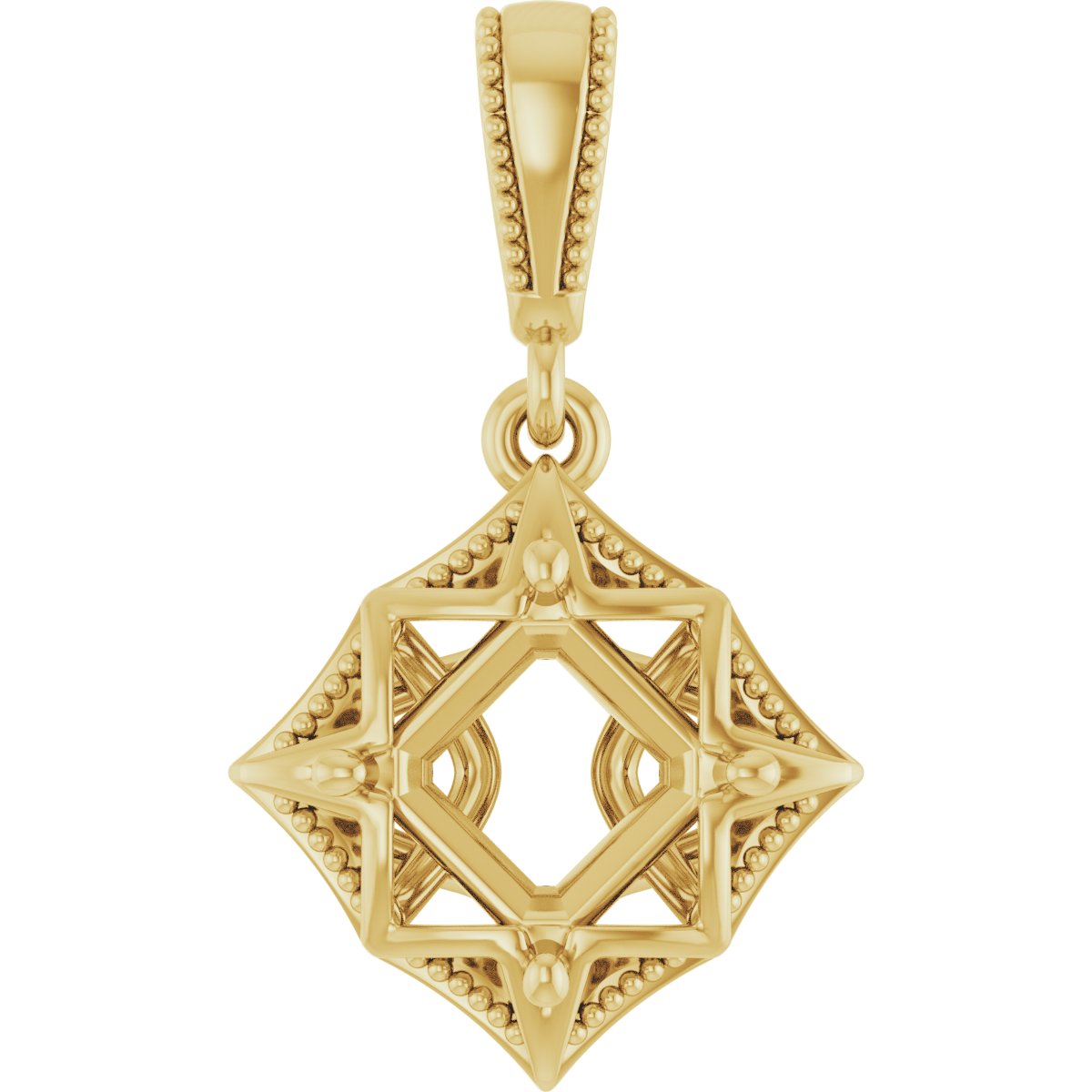 Beaded Solitaire Pendant