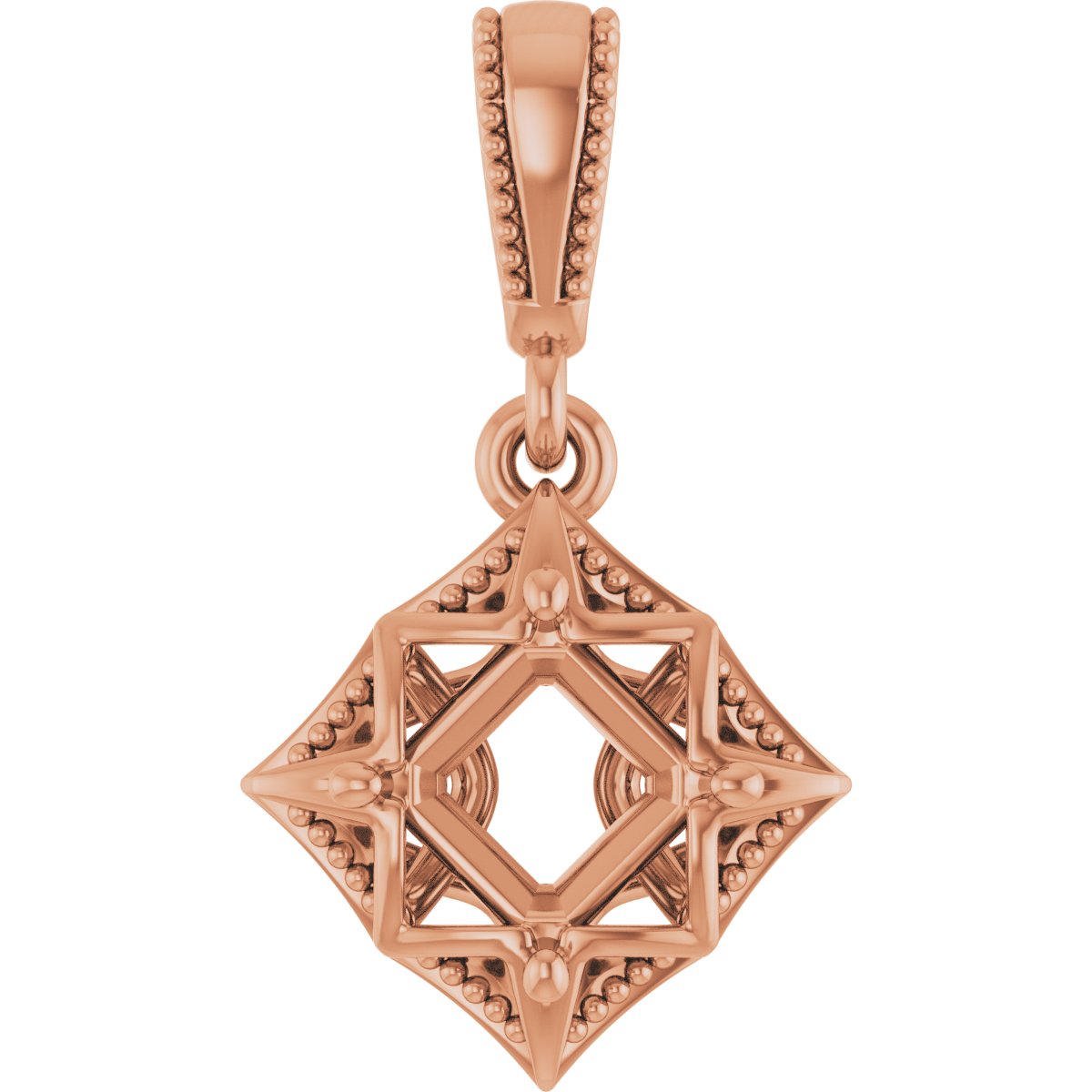 Beaded Solitaire Pendant
