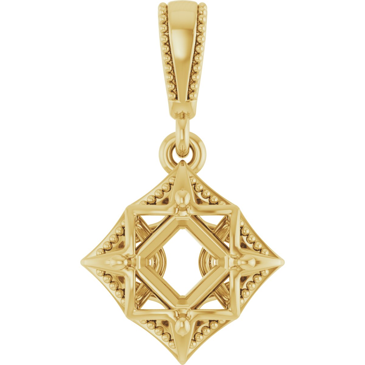 Beaded Solitaire Pendant