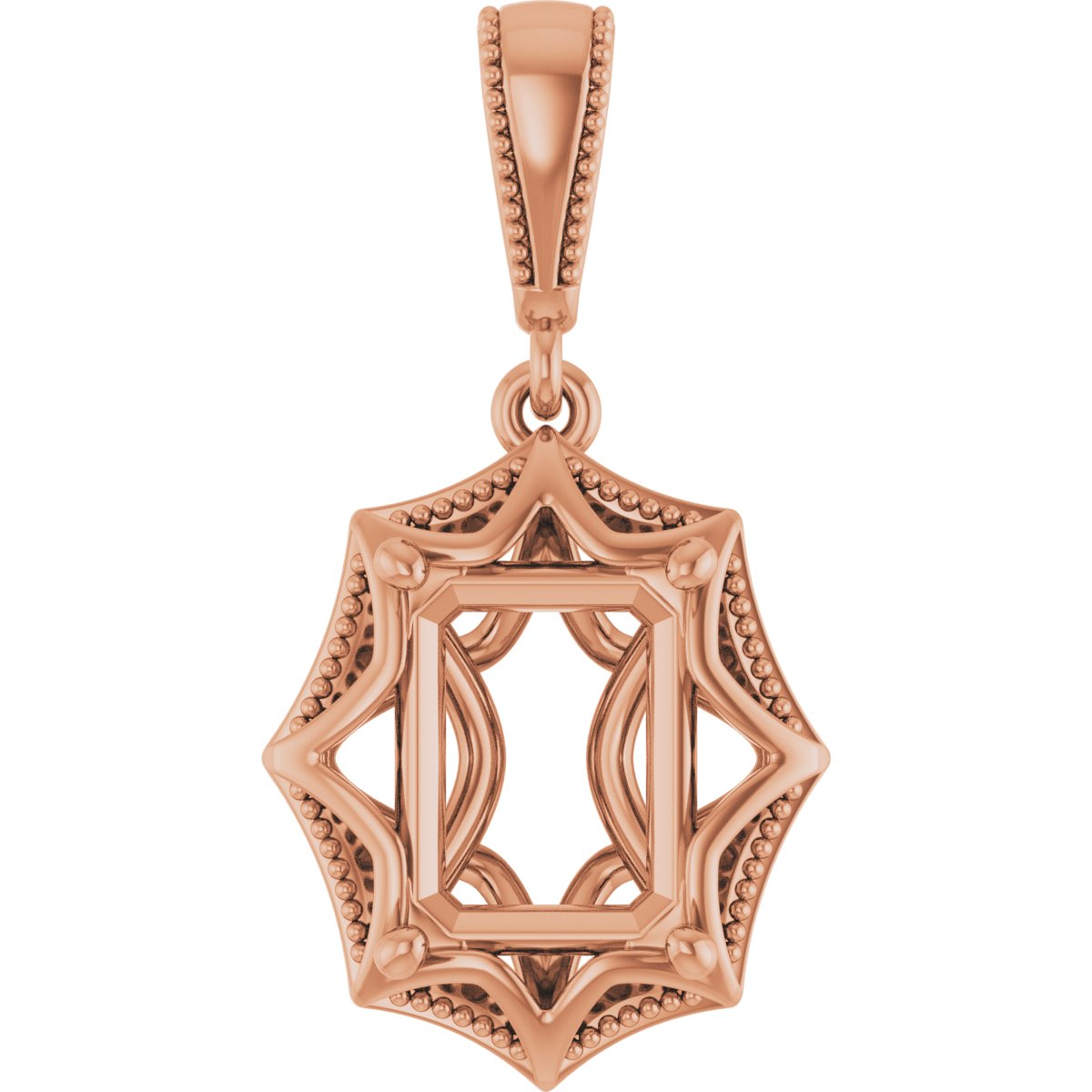 Beaded Solitaire Pendant