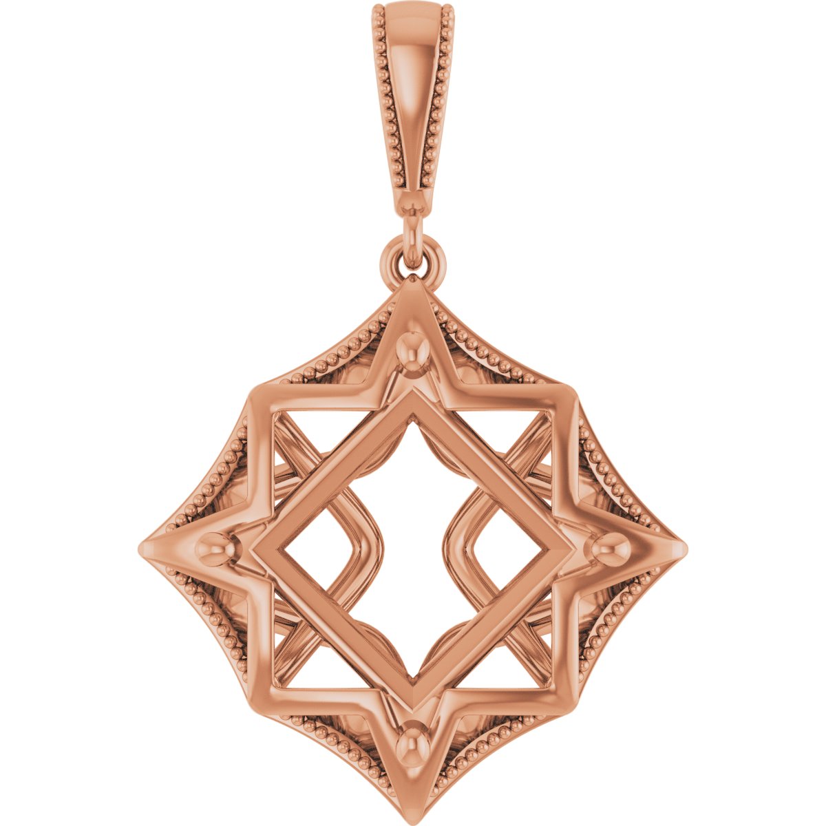 Beaded Solitaire Pendant