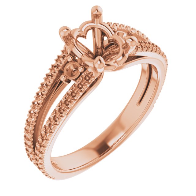 French-Set Accented Engagement Ring or Band