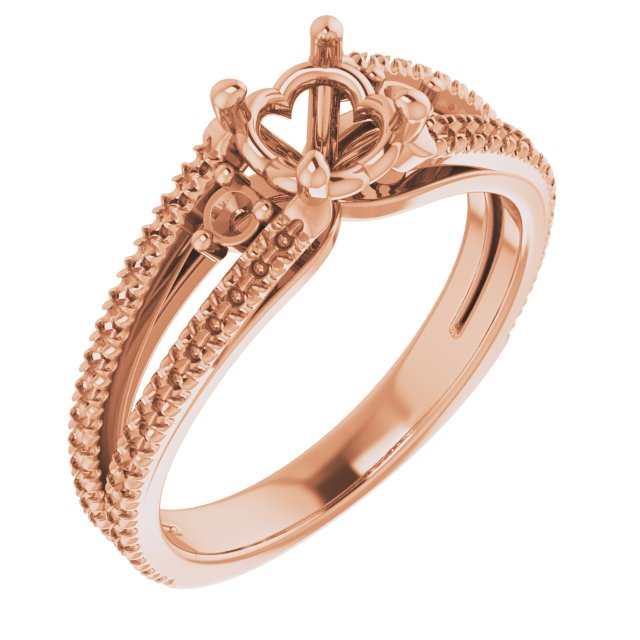 French-Set Accented Engagement Ring or Band