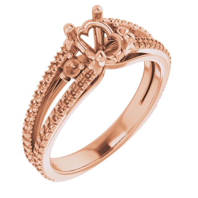 French-Set Accented Engagement Ring or Band