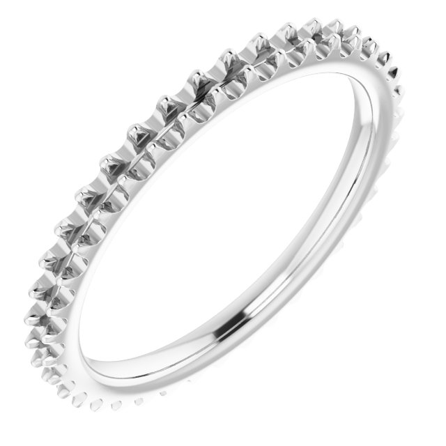 14K White 1/3 CTW Natural Diamond Eternity Band Size 7