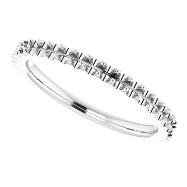 14K White 3/8 CTW Natural Diamond Eternity Band Size 5-5