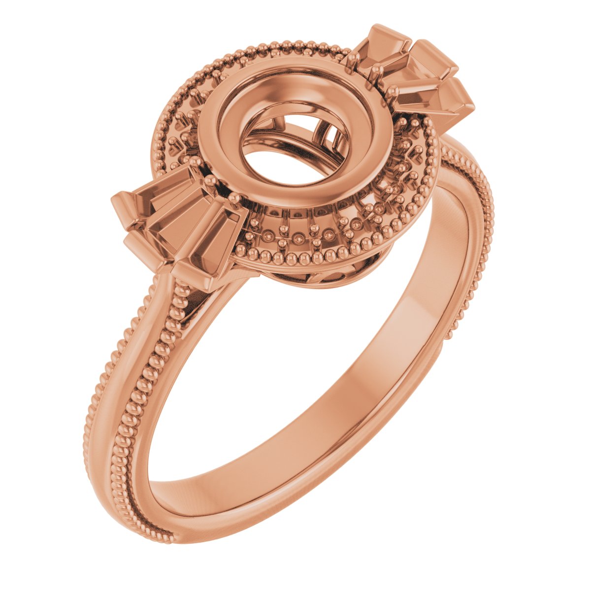 Halo-Style Vintage-Inspired Engagement Ring or Band
