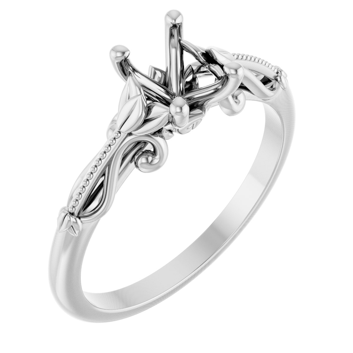 Solitaire Sculptural Engagement Ring or Band