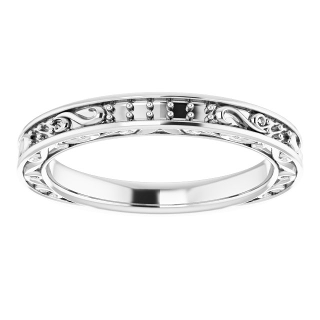 Band Mounting for 5 x 5 mm Square Ring view 3