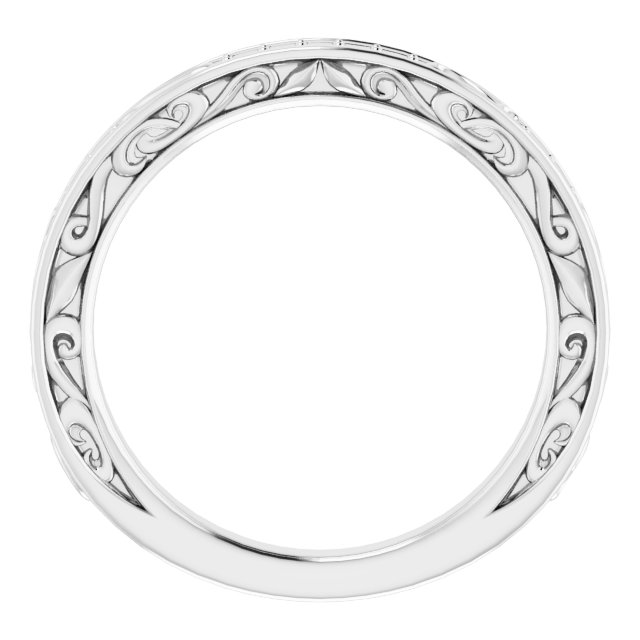 Band Mounting for 5 x 5 mm Square Ring view 2