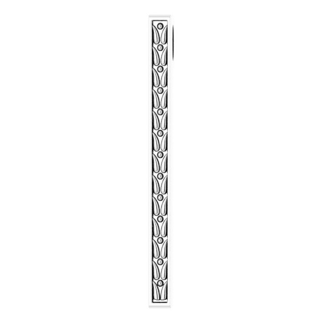 14K White 26.4x2.1 mm Sculptural-Inspired Bar Pendant