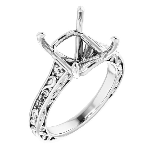 Accented Sculptural Engagement Ring or Band