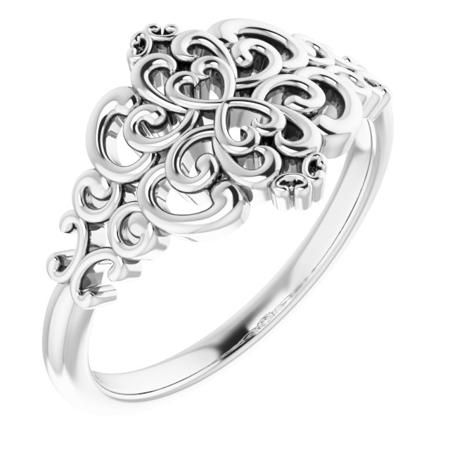 Sterling Silver Vintage-Inspired Ring