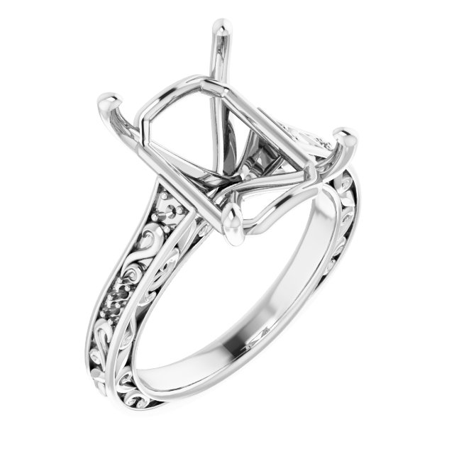Accented Sculptural Engagement Ring or Band