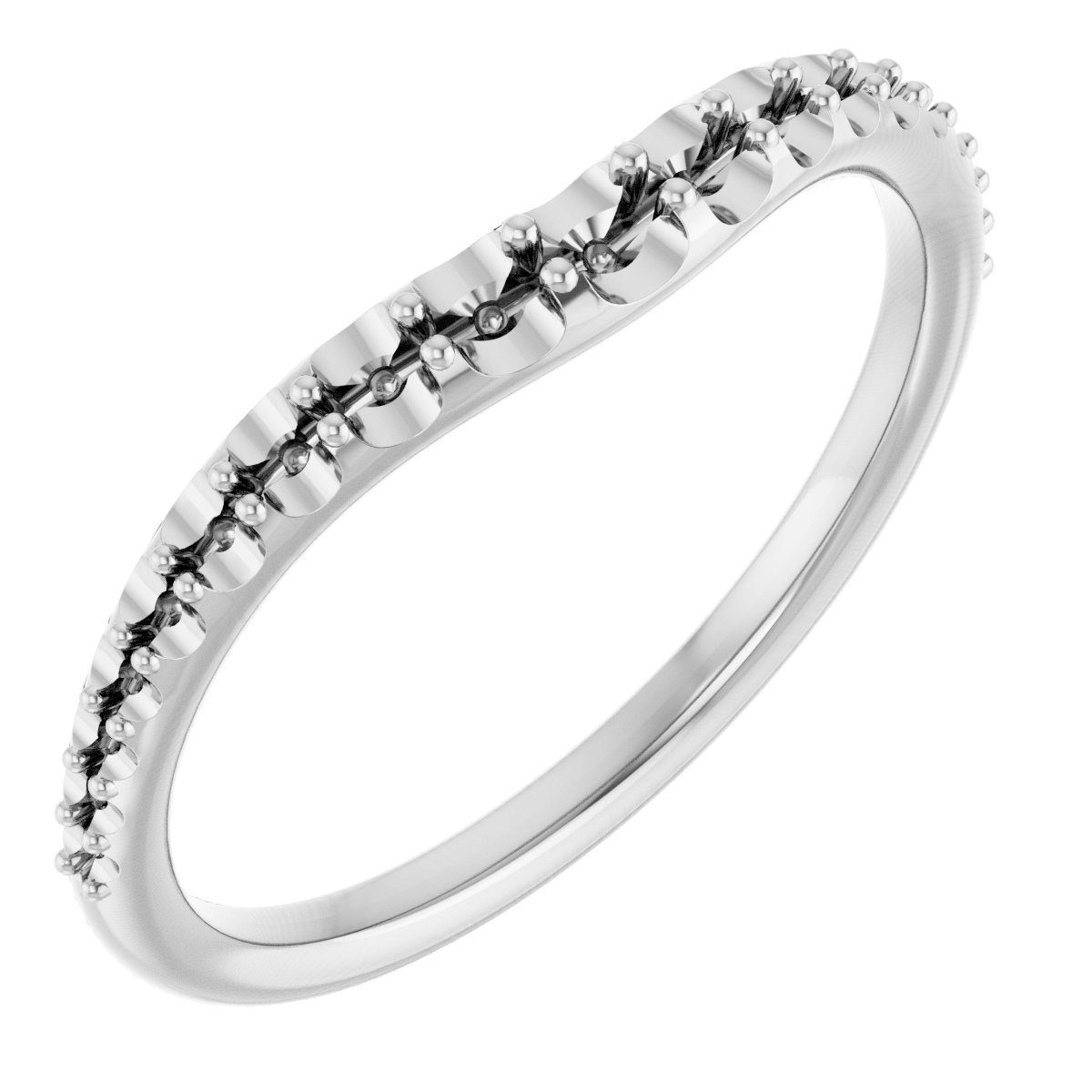 14K White .33 CTW Diamond Contour Band Ref 12698768