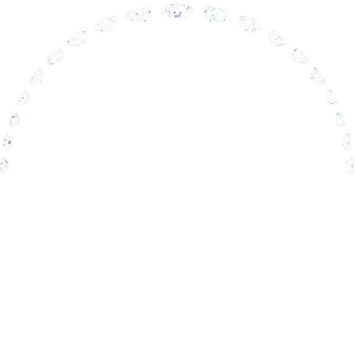 Alternative view of 1/3 CTW Natural Diamond Graduated Contour Band – 14K White Gold