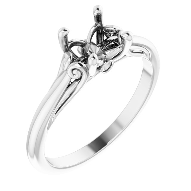 Accented Sculptural Engagement Ring or Band