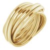 14K Yellow 6 Band Rolling Ring Size 4.5 Ref 13214814