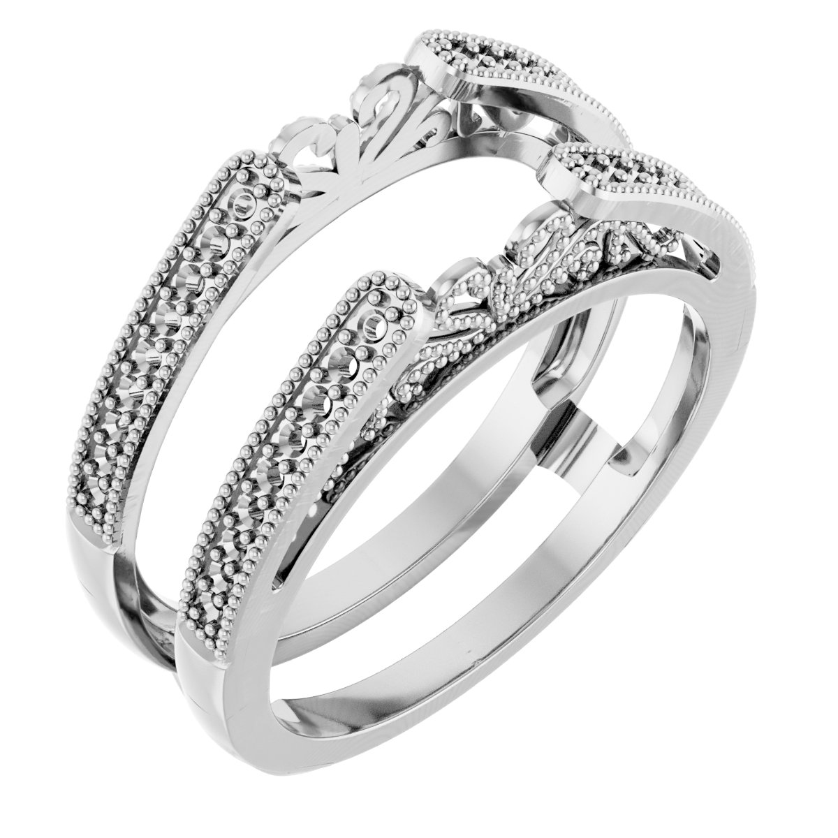 14K White .25 CTW Diamond Ring Guard Ref 7649962