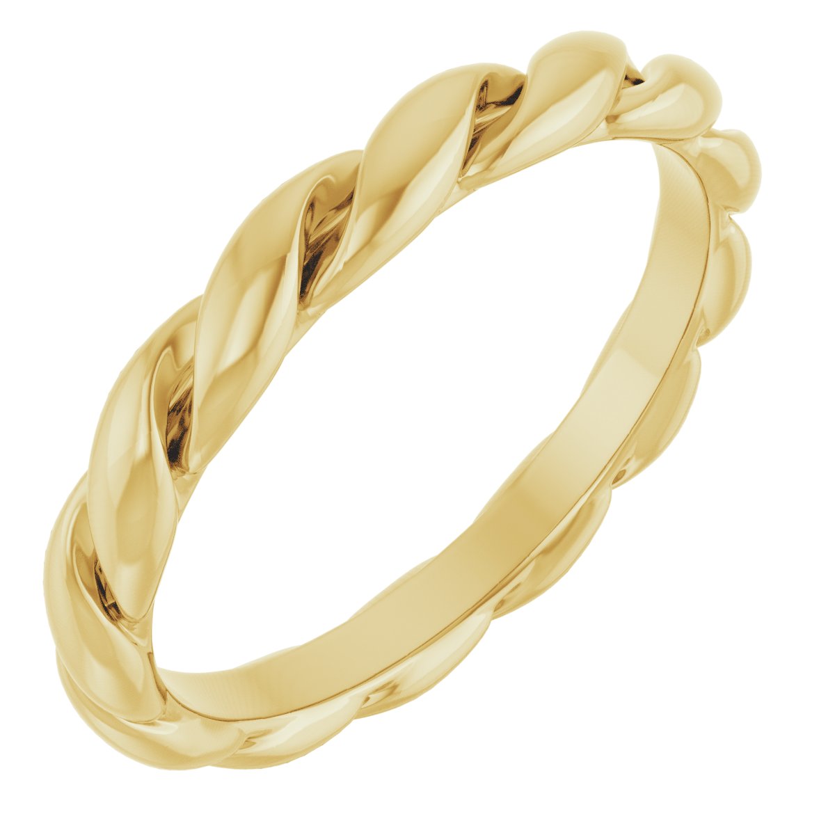 14K Yellow 3 mm Twisted Band Size 7