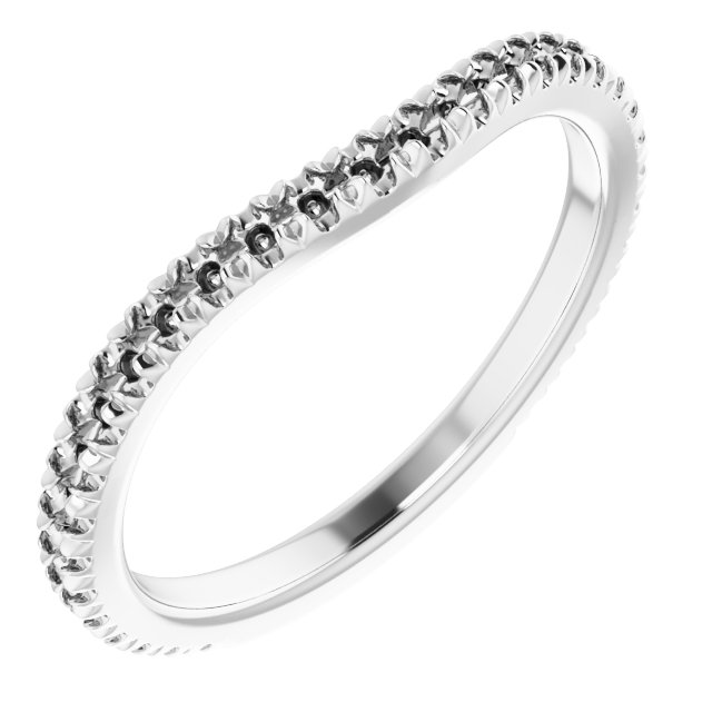 14K White 3/8 CTW Diamond French-set Matching Band