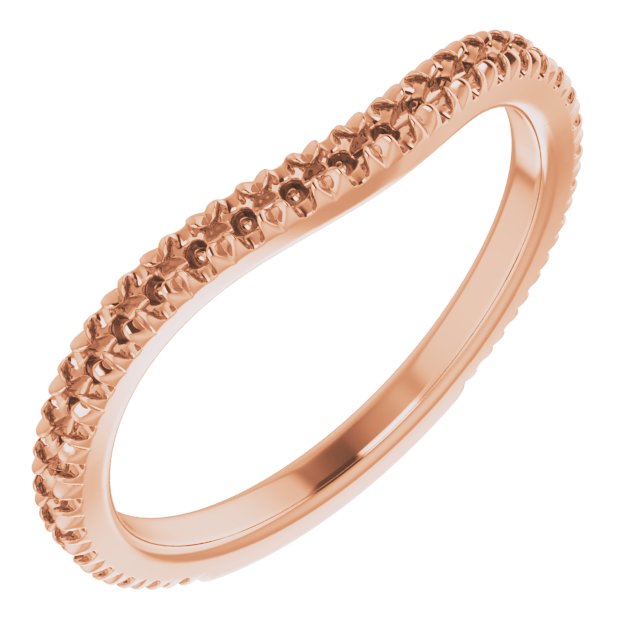 French-Set Double Row Accented Engagement Ring or Band
