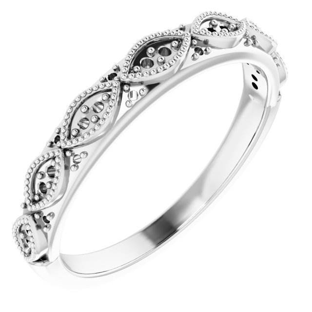 14K White 1/8 CTW Natural Diamond Anniversary Band