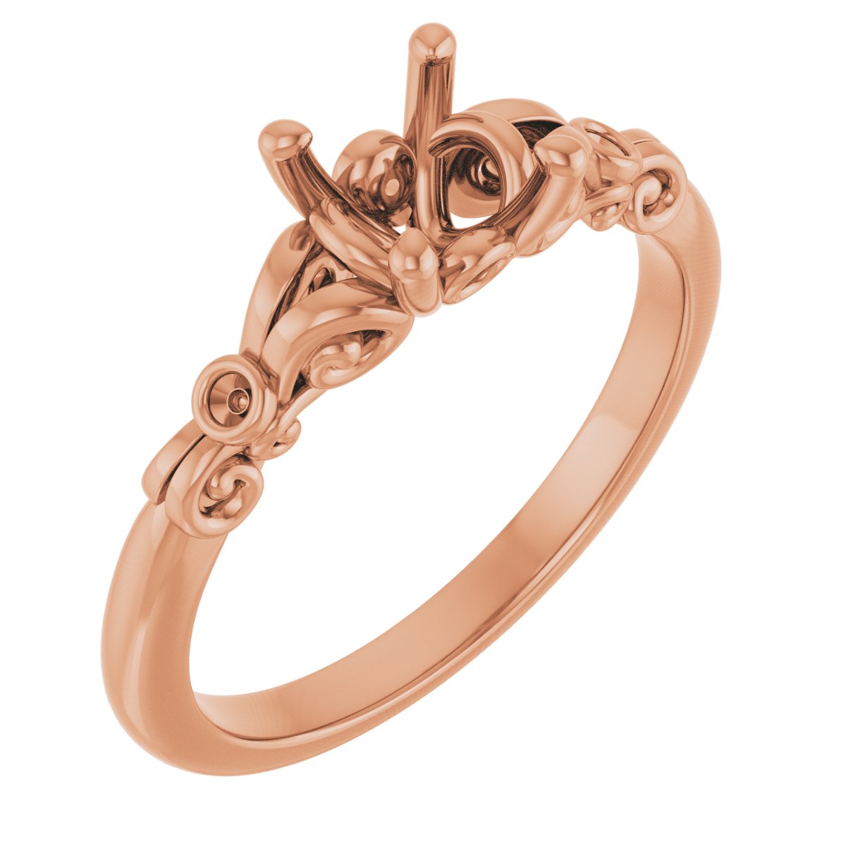 Accented Sculptural Engagement Ring or Band