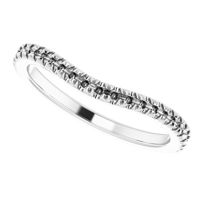 14K White 3/8 CTW Diamond French-set Matching Band