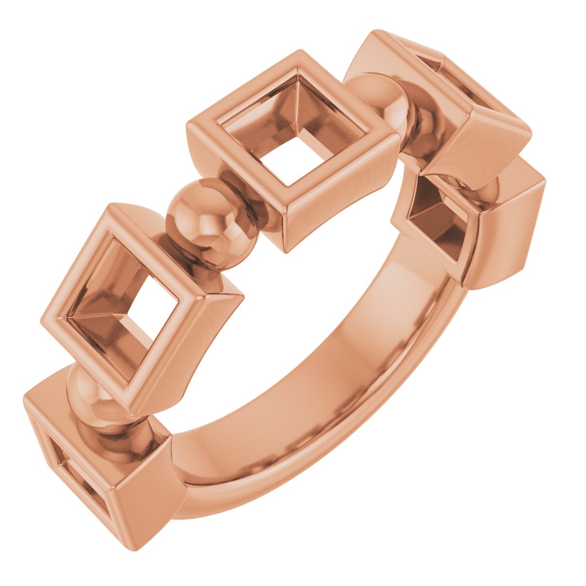 Beaded Bezel-Set Anniversary Band
