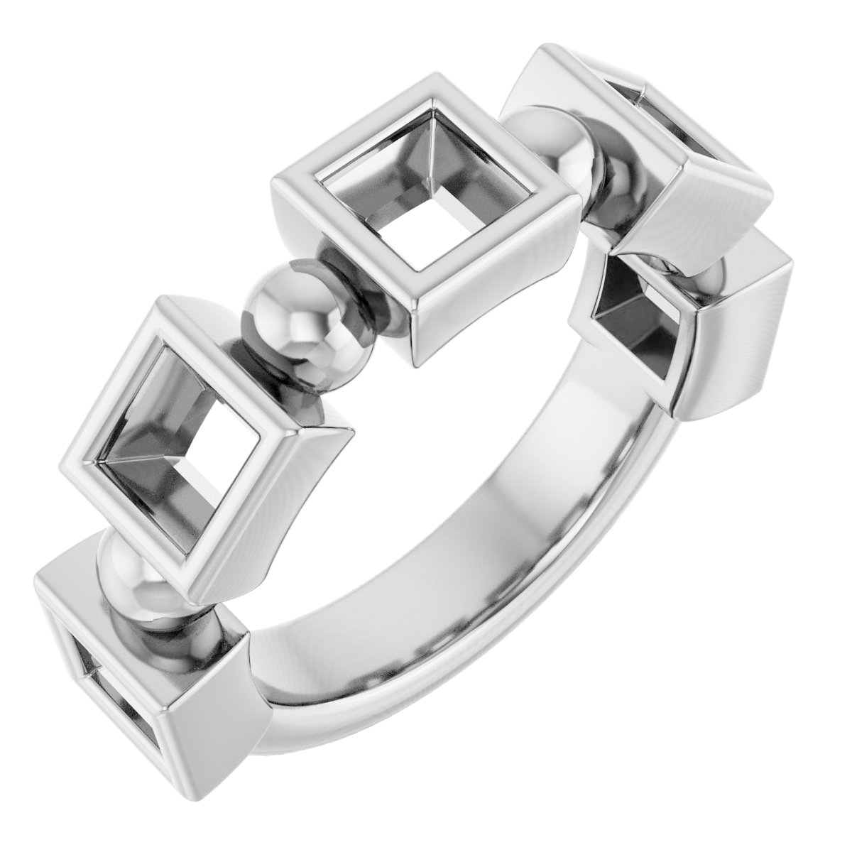 Beaded Bezel-Set Anniversary Band
