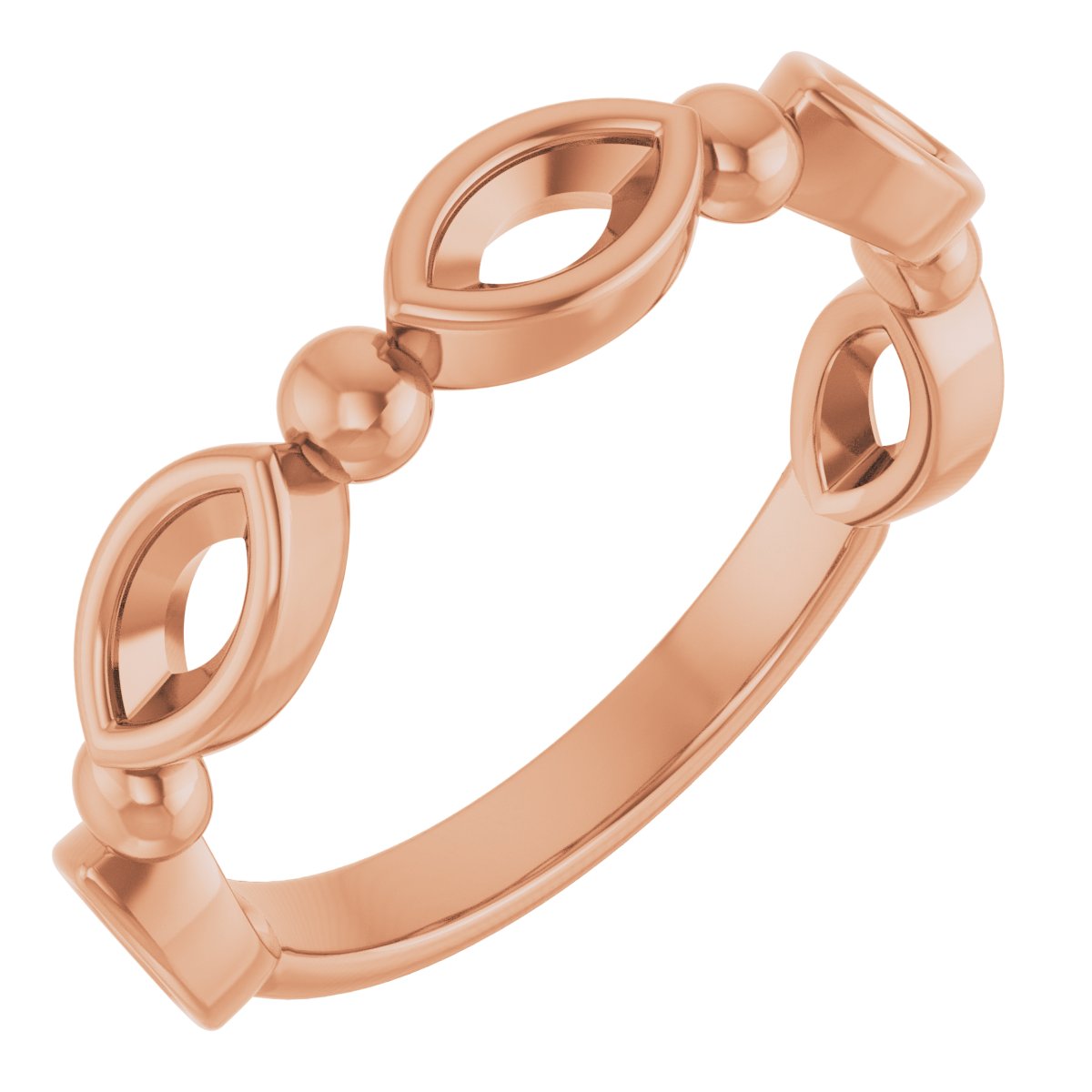 Beaded Bezel-Set Anniversary Band